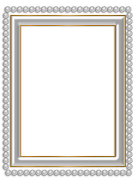 Frame with pearls