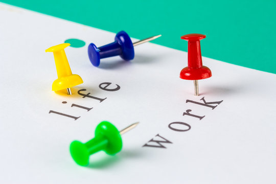 Life and work push pin