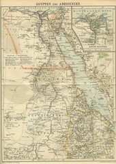 Fototapeta na wymiar Egipt rocznika map