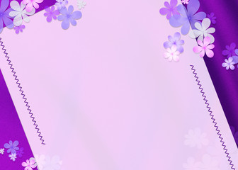 Бланк фиолетовый "вышивка и цветы"