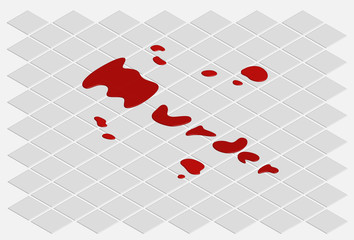 murder drop on the tile floor