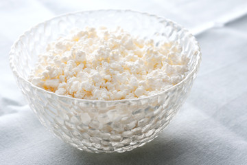 Bowl of creamy cottage cheese
