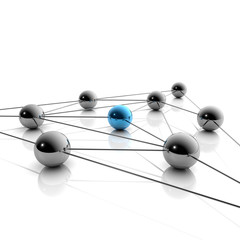 Netzwerk und Business - 3D Grafik / 3d Illustration