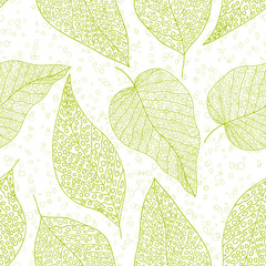 Green leaf, seamless background