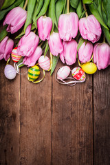 Tulips and eggs border