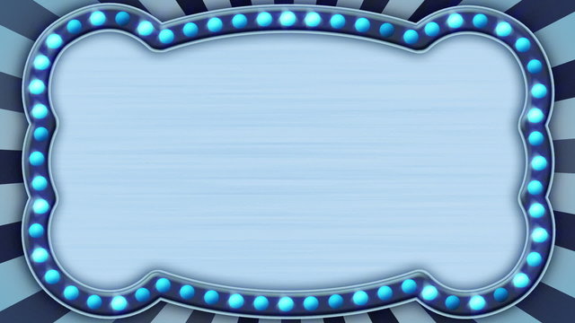 flash light blue marquee loop