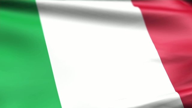 Animated flag Italy - Loop - geringe Schärfentiefe
