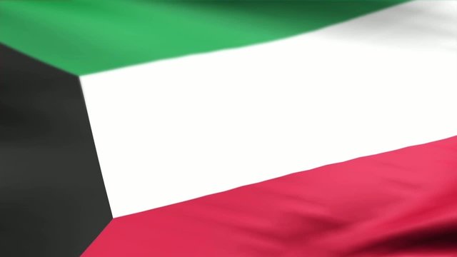 Animated flag Kuwait - Loop - geringe Schärfentiefe