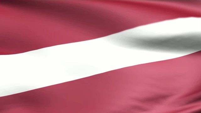 Animated flag Latvia - Loop - geringe Schärfentiefe