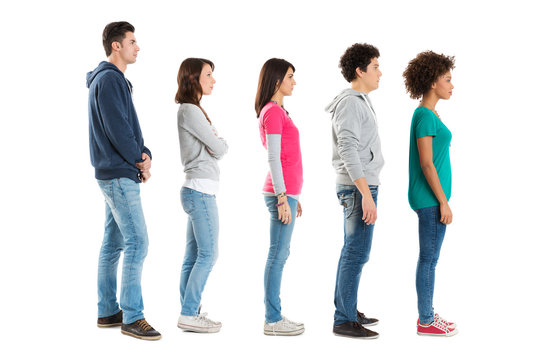 People Standing In A Row