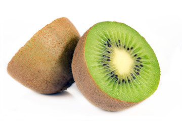 Kiwi fruit isolated on white background. High resolution.