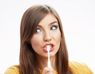 young woman isolated  portrait,