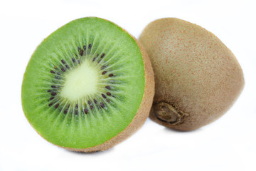 Kiwi fruit isolated on white background. High resolution.