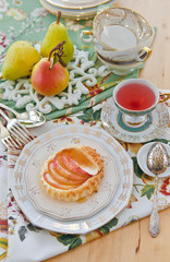 Apple tart with fresh fruit