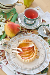 Apple tart with fresh fruit