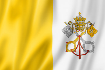 Naklejka premium Flaga Watykanu