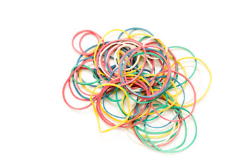 Pile of circulate elastic bands