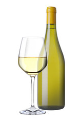 A set of white wine