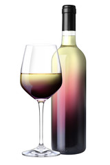 Mix color of red, cherry, and white wine