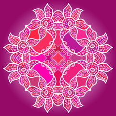 Oriental mandala motif