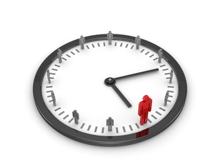 Leader. White background