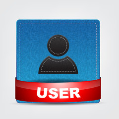 Blue Textile User icon