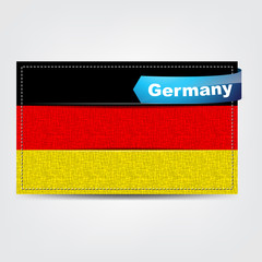 Fabric texture of the flag of Germany