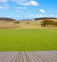 terrasse avec vue sur la campagne