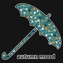 Illustration of umbrella with pattern