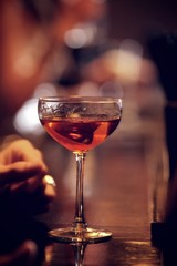 Glass of Red Wine on the Counter