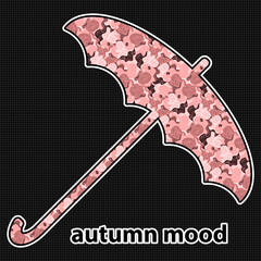 Illustration of umbrella with pattern