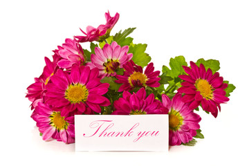 thanks with flowers