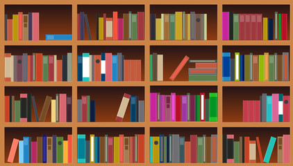 bookcase vector illustration