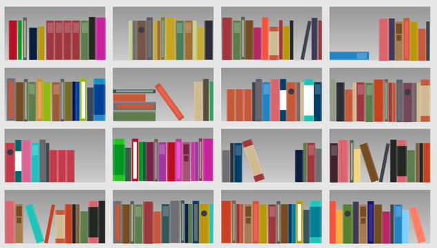 bookcase vector illustration
