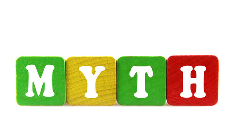 isolated text in wooden building blocks