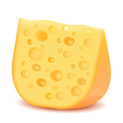 Cheese isolated on white