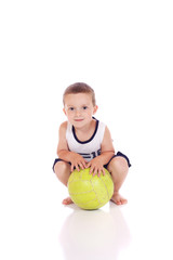 Fototapeta premium Cute little sporty boy