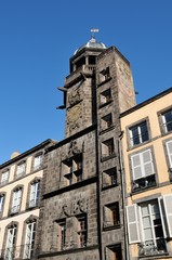 Fototapeta na wymiar Clock Tower w Riom (63)
