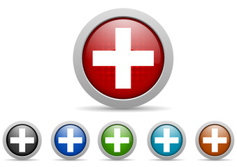 emergency vector icon set