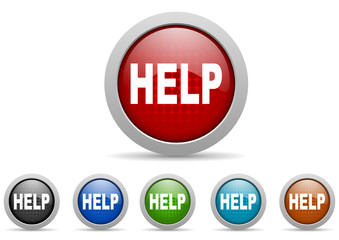 help vector icon set