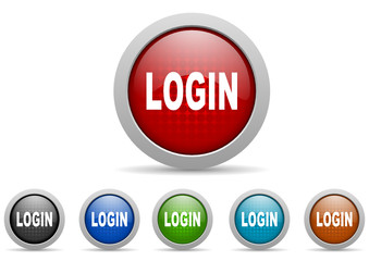 login vector icon set