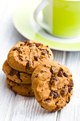 chocolate cookies on kitchen table