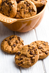 chocolate cookies on kitchen table