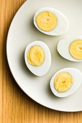 sliced ​​boiled egg
