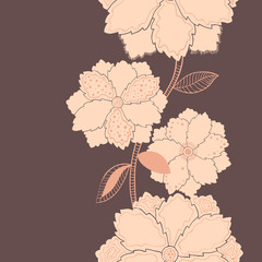 Purple vertical flower pattern