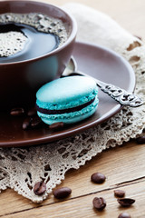 Coffee with macaroons