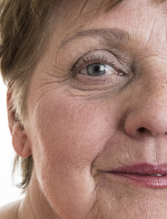 old woman face close up