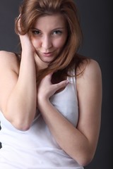 Naklejka premium young beautiful woman