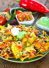 Nachos on the plate