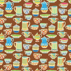 tea cup seamless background